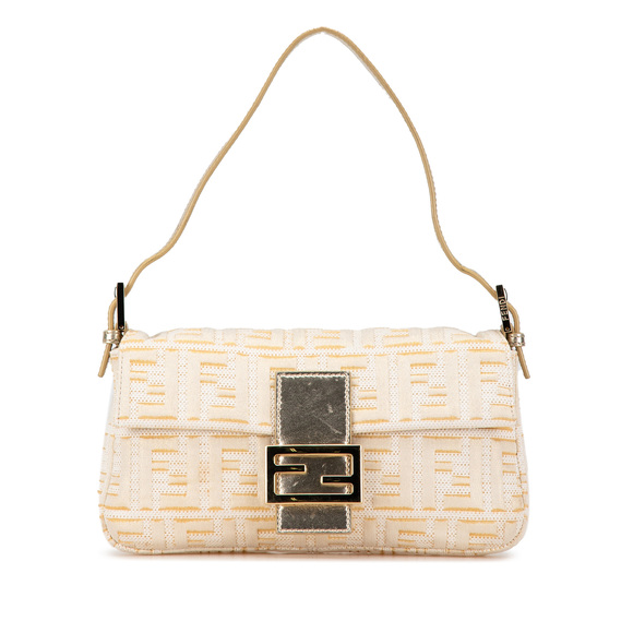 Pre-Loved Fendi Zucca Metallic Lurex Baguette - Picture 1 of 10